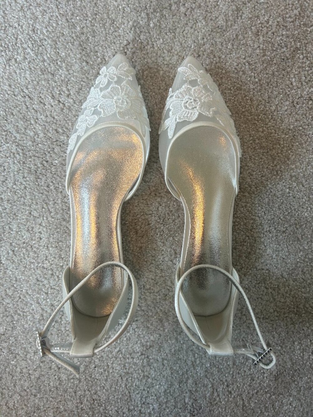 Embellished Ivory Bridal Flats